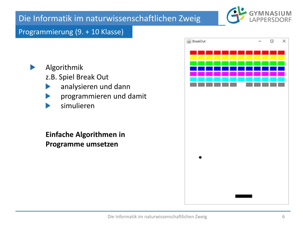 die informatik im naturwissenschaftlichen zweig 5