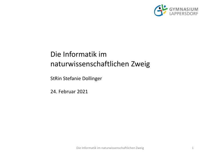 die informatik im naturwissenschaftlichen zweig