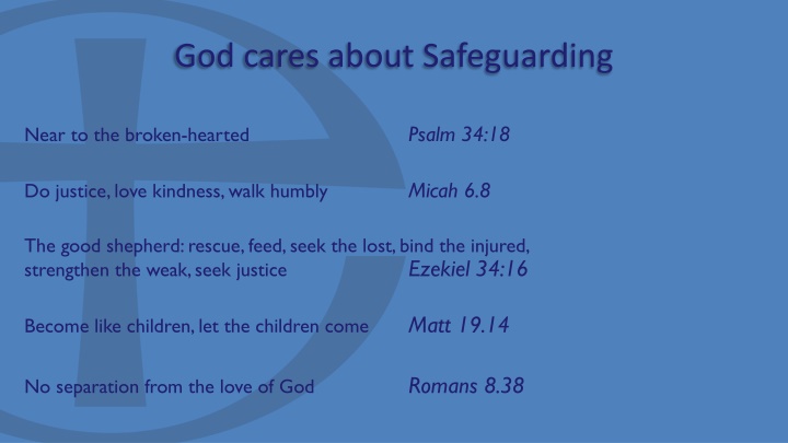god cares about safeguarding