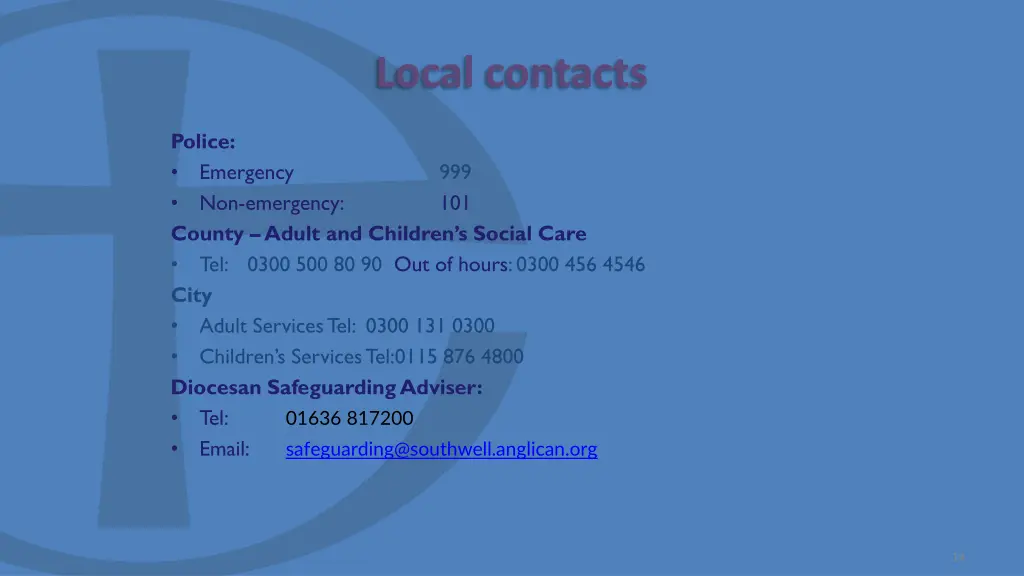 local contacts