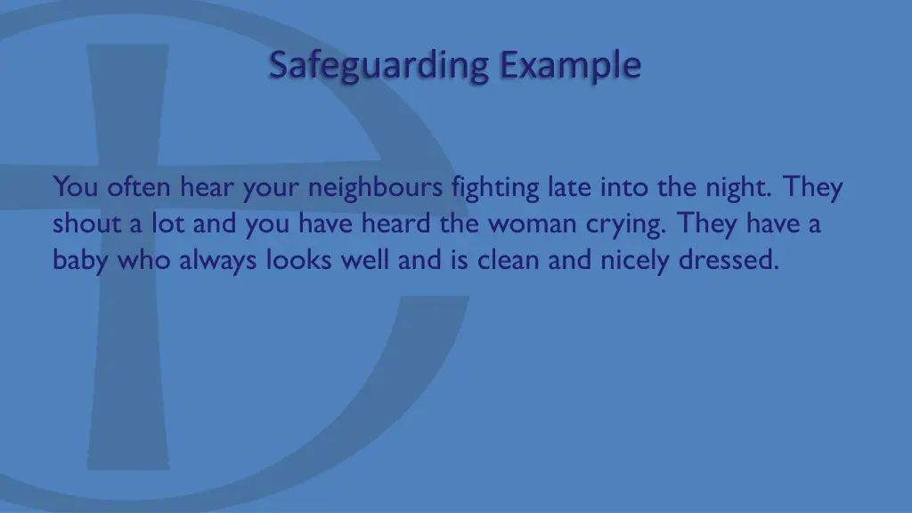 safeguarding example