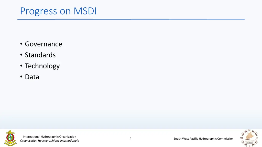 progress on msdi