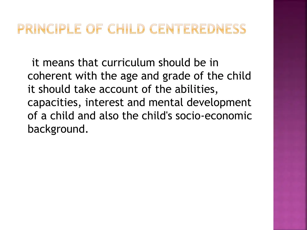 principle of child centeredness