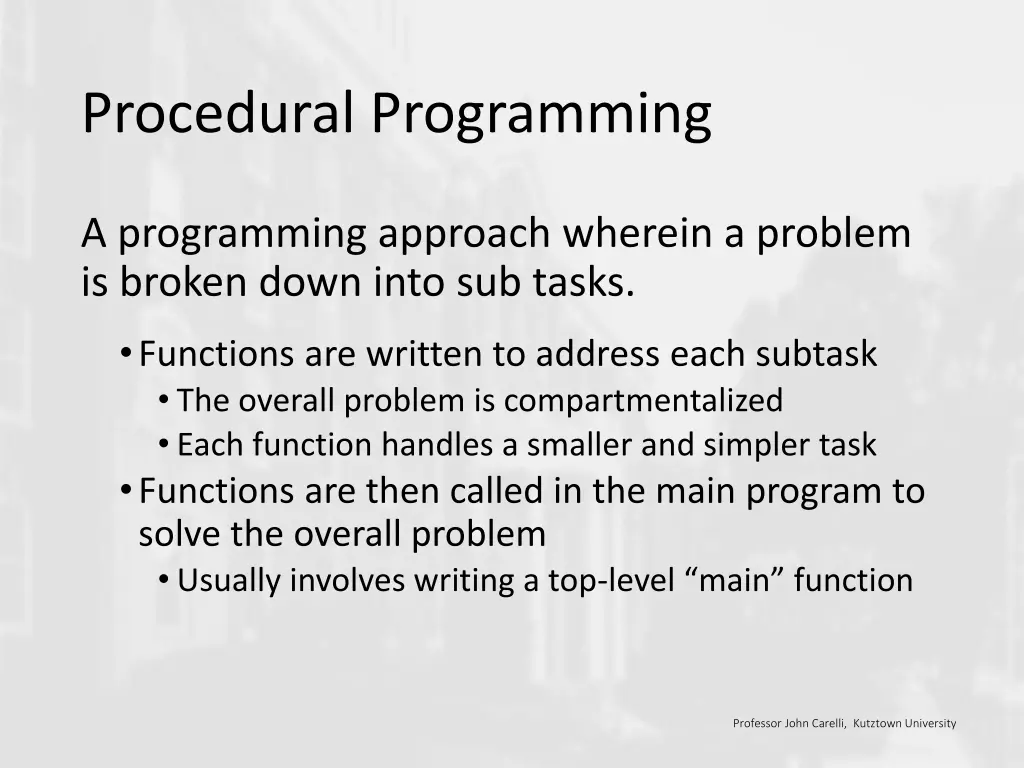 procedural programming