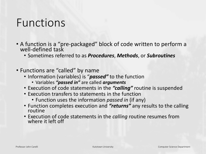 functions