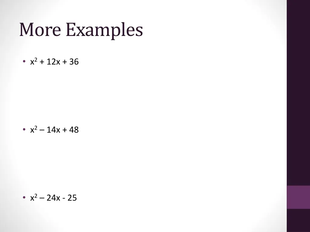 more examples