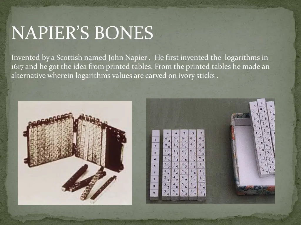 napier s bones