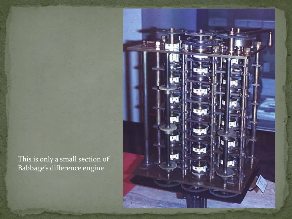 this is only a small section of babbage