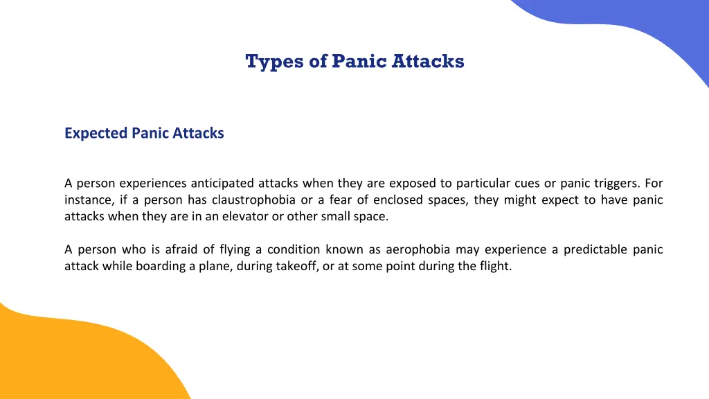 types of panic attacks