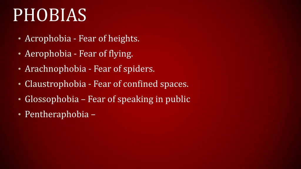 phobias 1