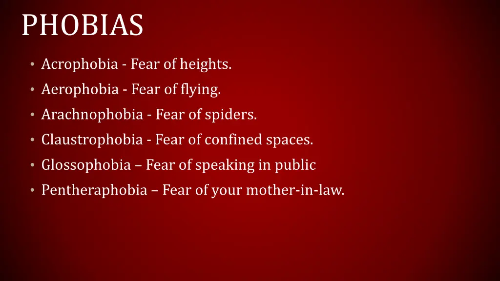 phobias 2