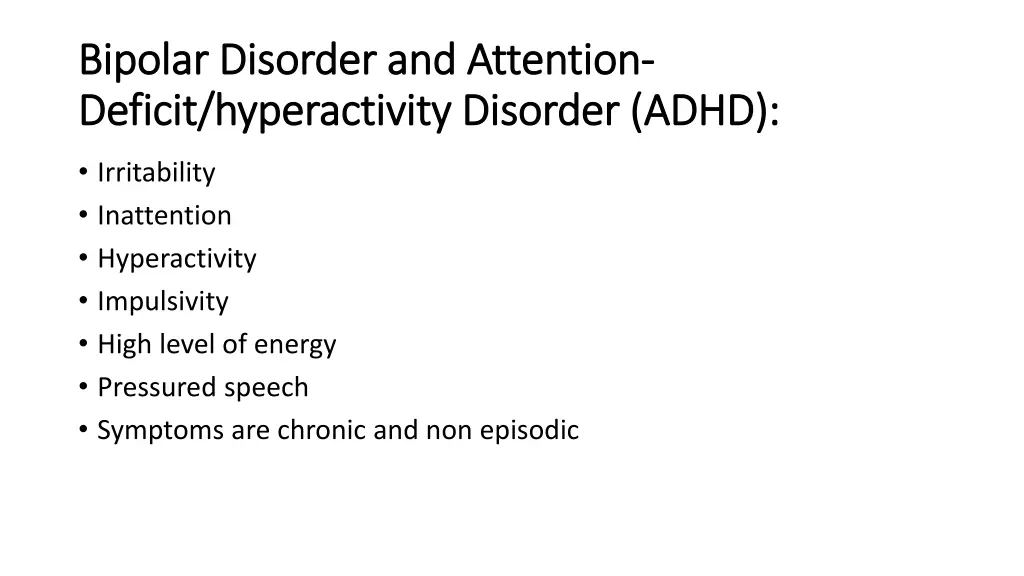 bipolar disorder and attention bipolar disorder