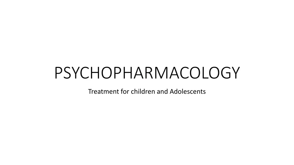 psychopharmacology