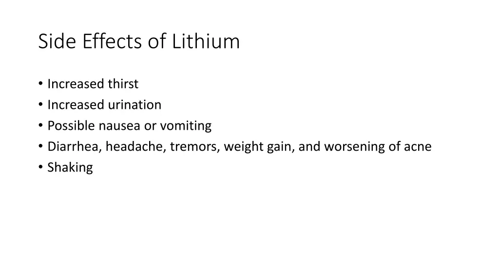 side effects of lithium