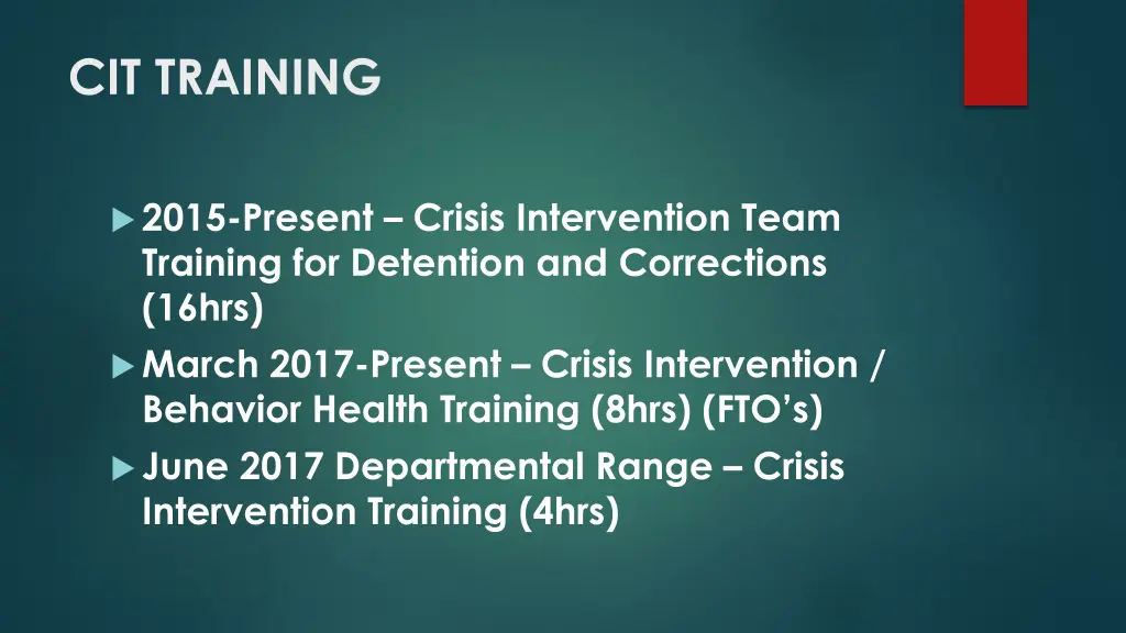 cit training