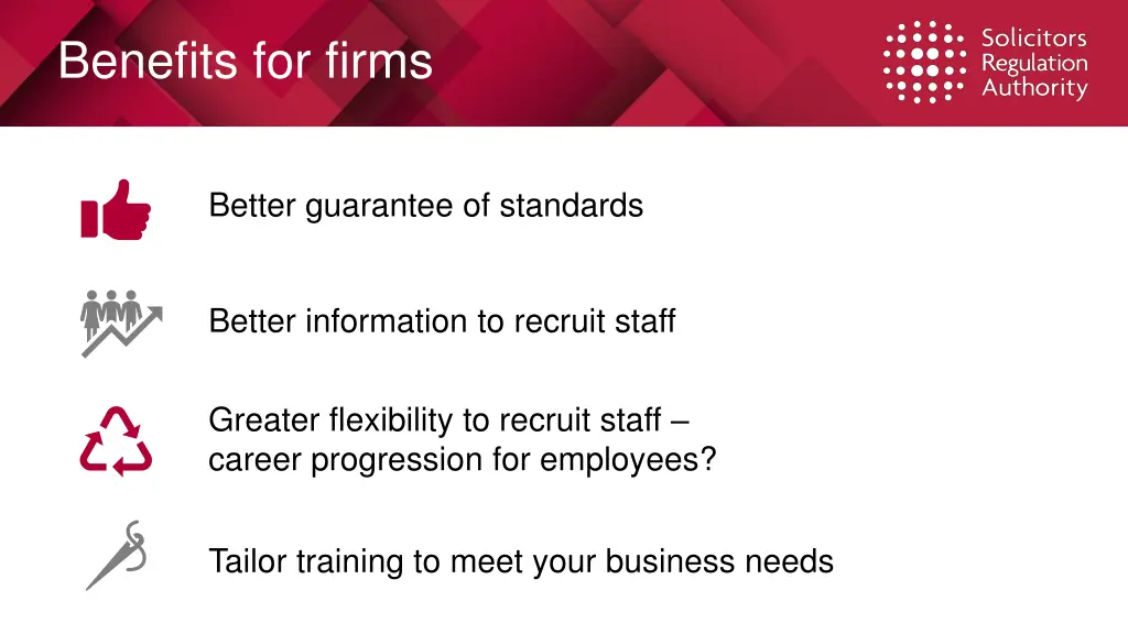 benefits for firms