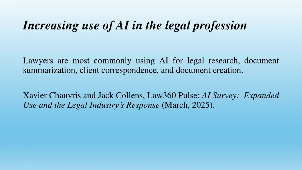 increasing use of ai in the legal profession 1