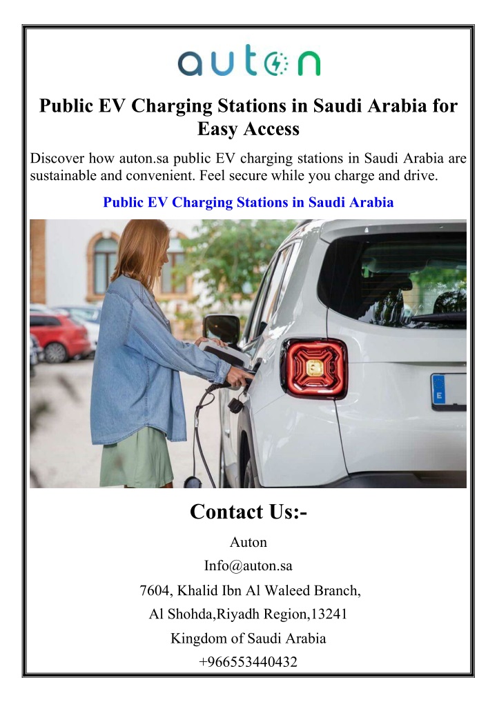 public ev charging stations in saudi arabia