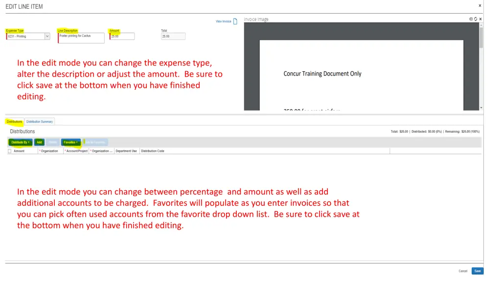 in the edit mode you can change the expense type
