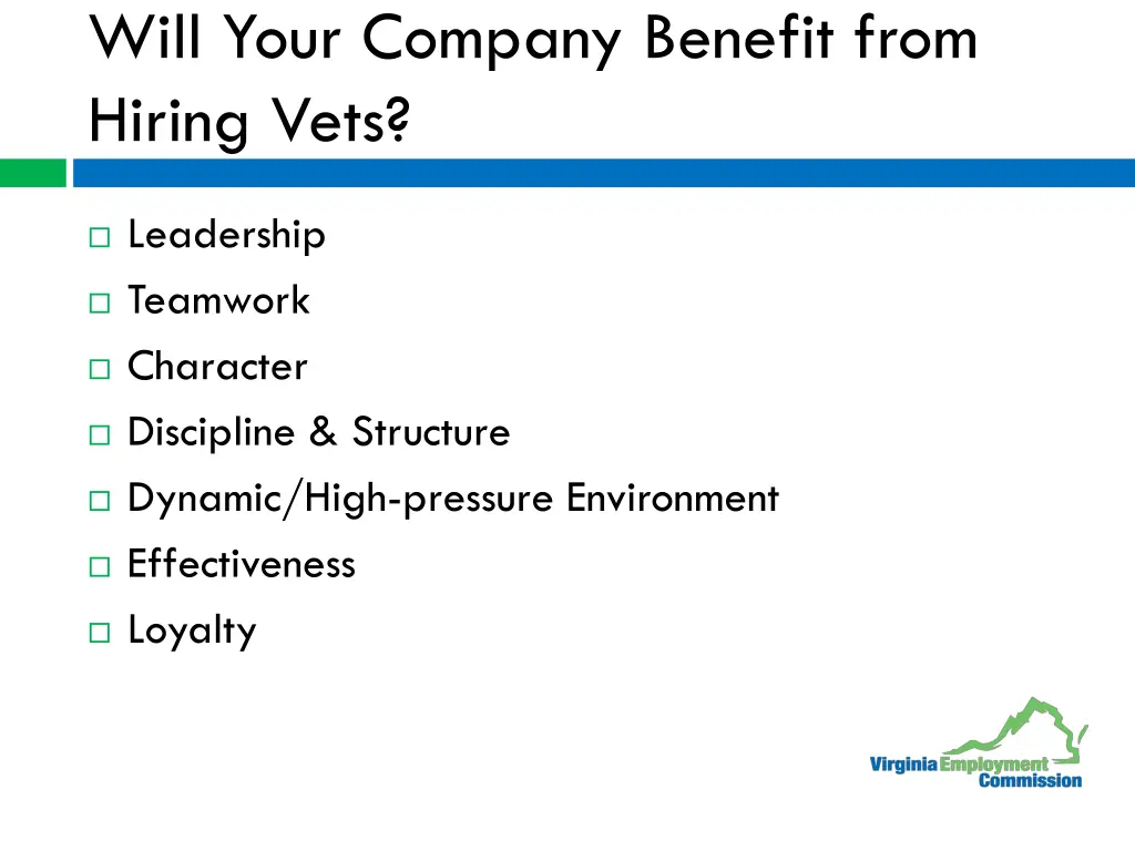 will your company benefit from hiring vets 1