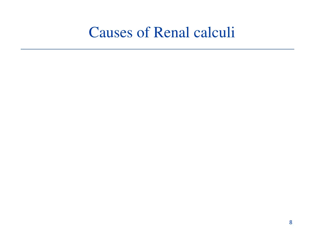 causes of renal calculi