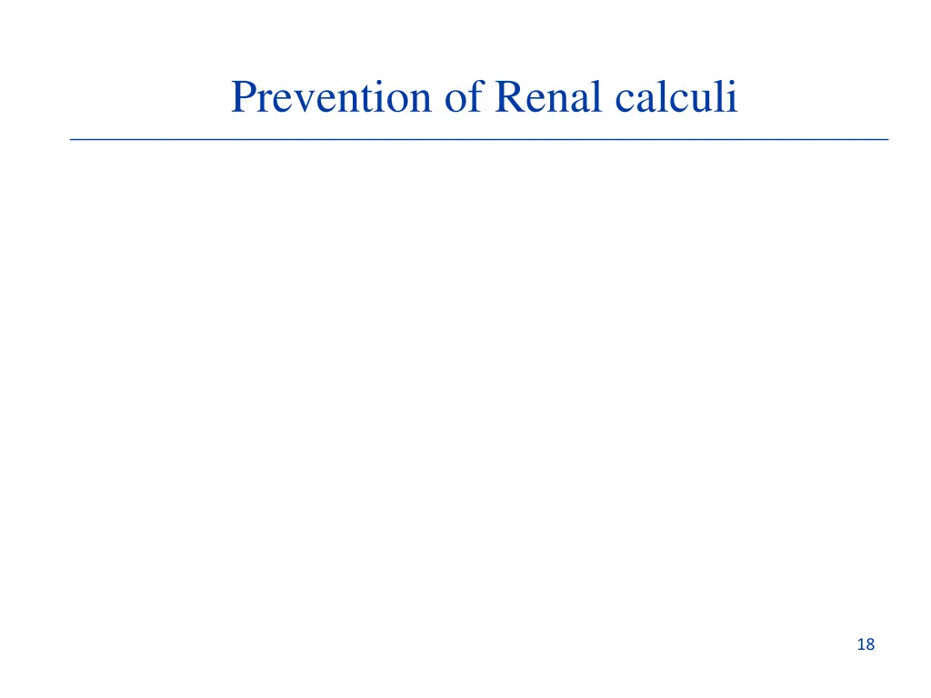 prevention of renal calculi 1