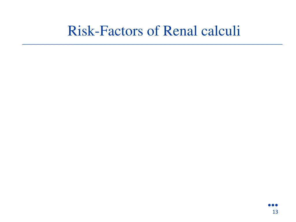 risk factors of renal calculi 1