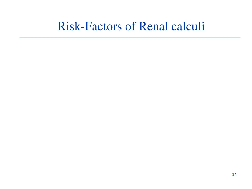 risk factors of renal calculi 2