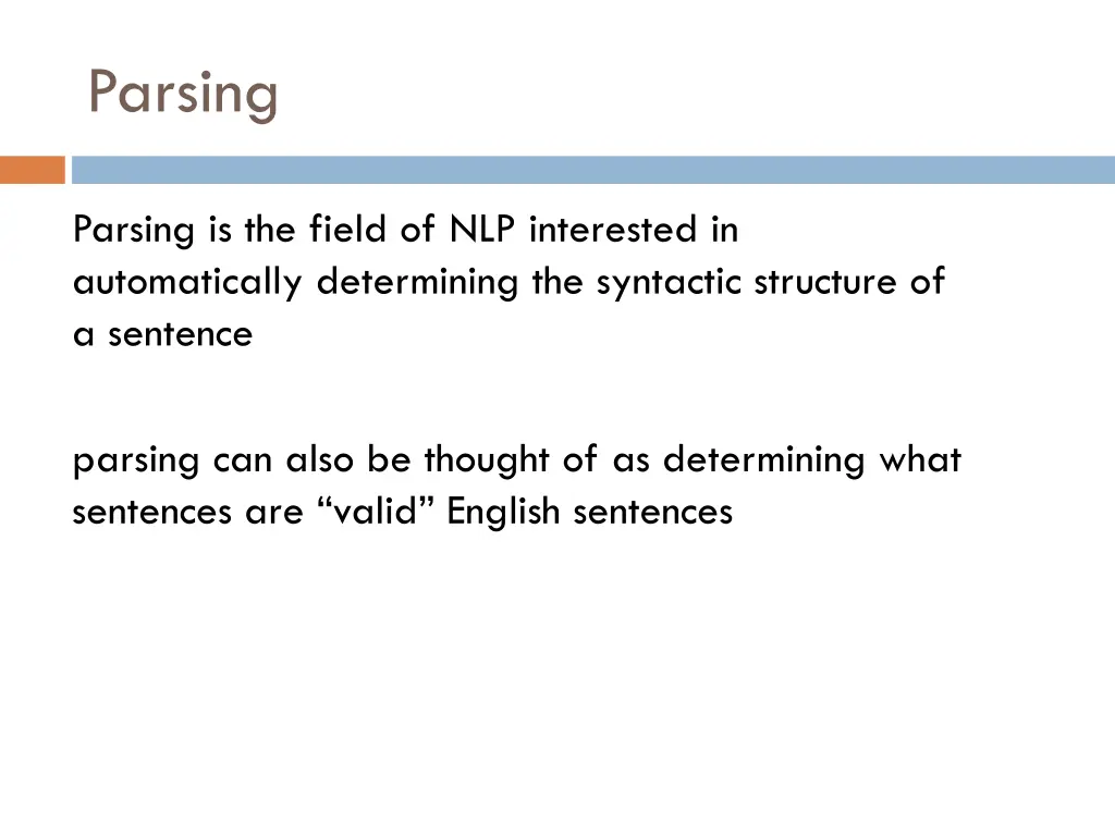 parsing 1