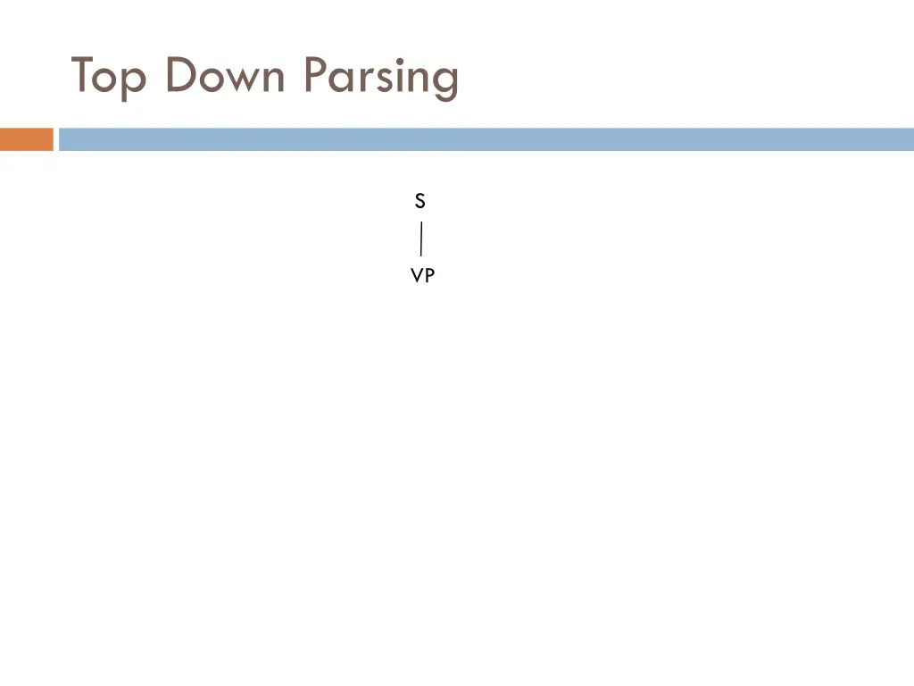 top down parsing 8