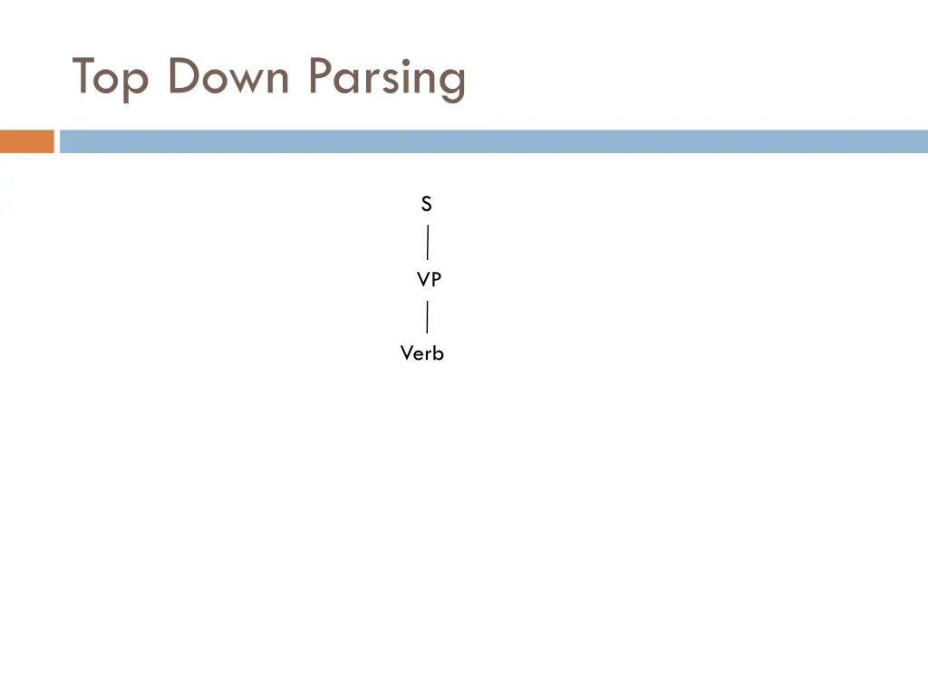 top down parsing 9