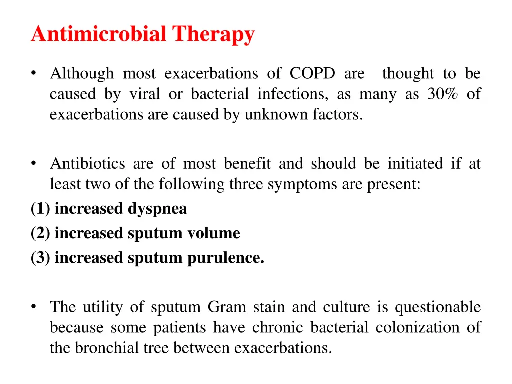 antimicrobial therapy