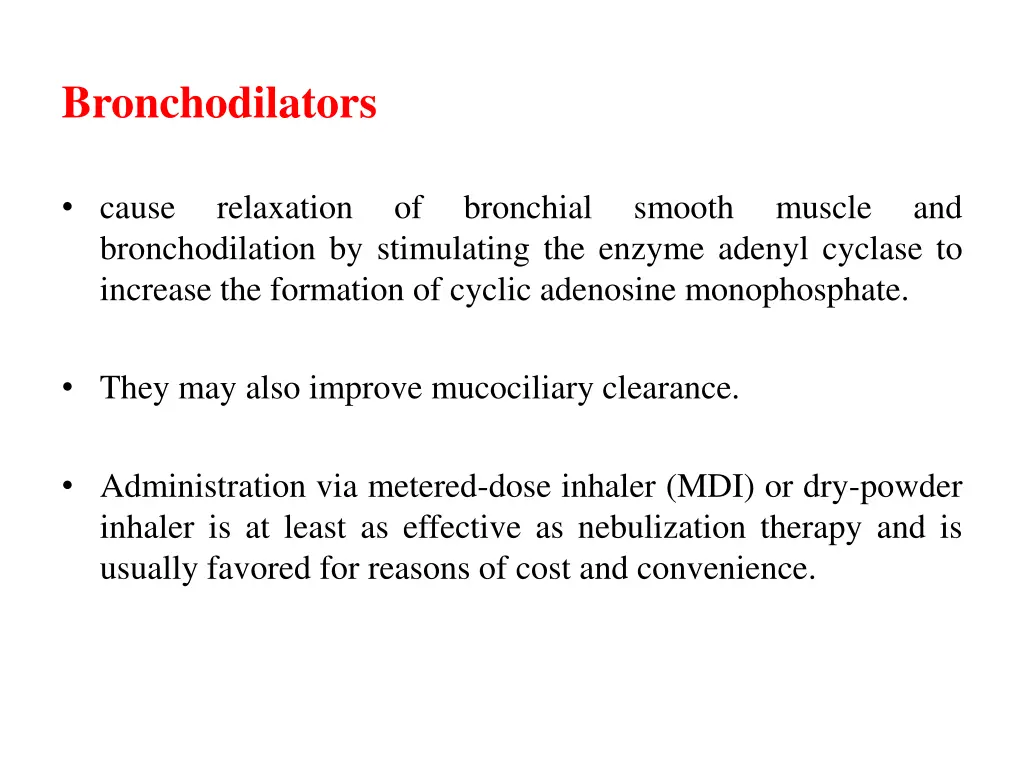 bronchodilators