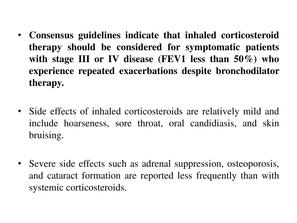 consensus guidelines indicate that inhaled