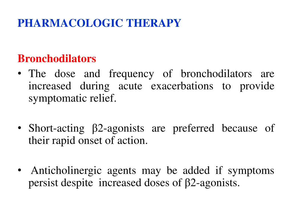 pharmacologic therapy 1