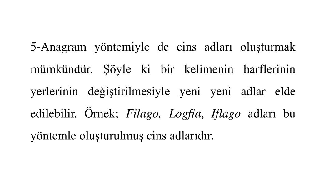 5 anagram y ntemiyle de cins adlar olu turmak