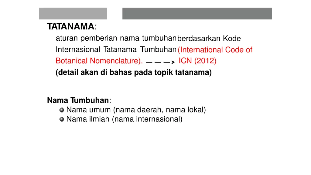 tatanama aturan pemberian nama tumbuhan