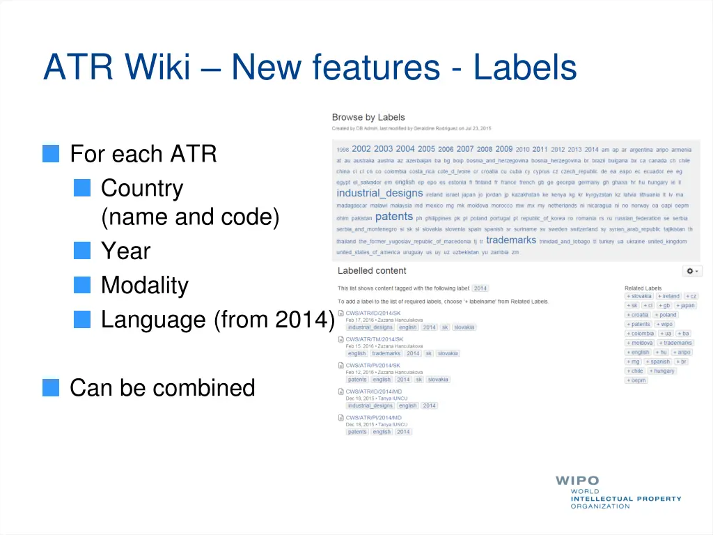 atr wiki new features labels
