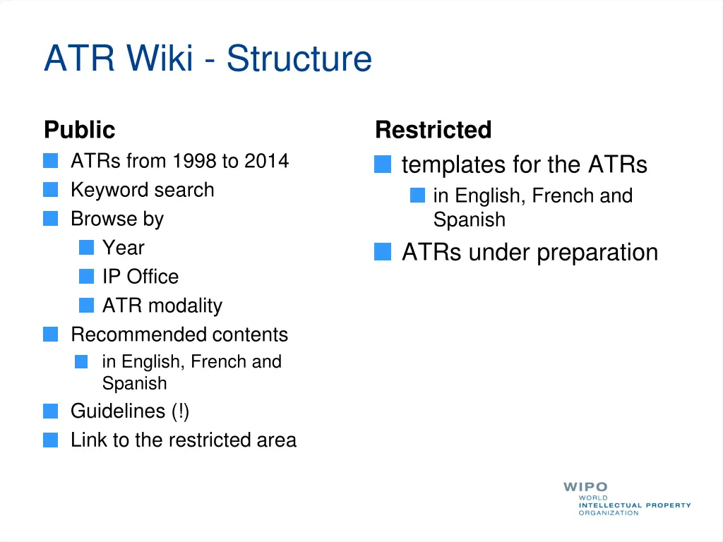 atr wiki structure