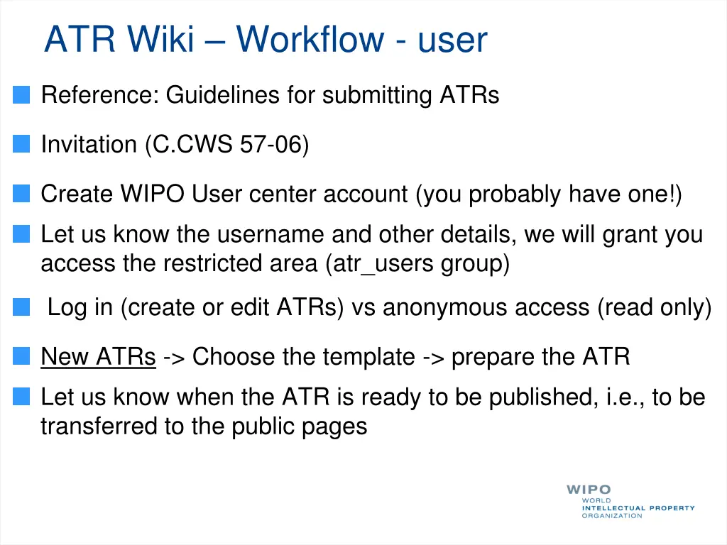 atr wiki workflow user