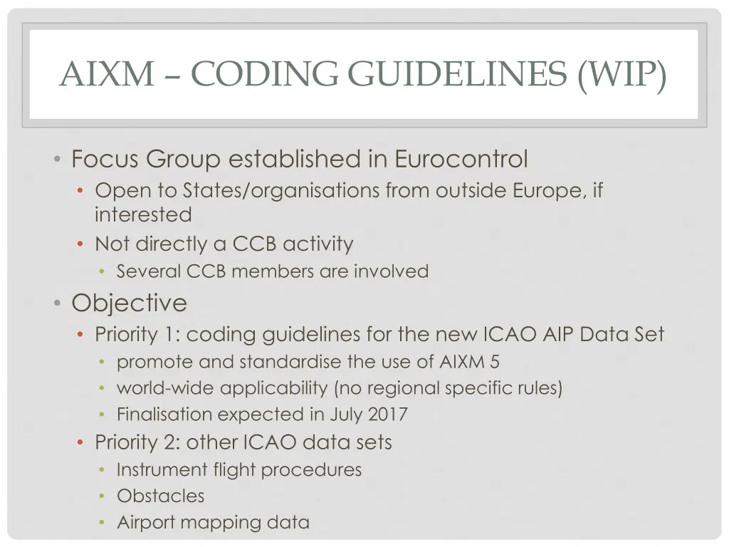 aixm coding guidelines wip