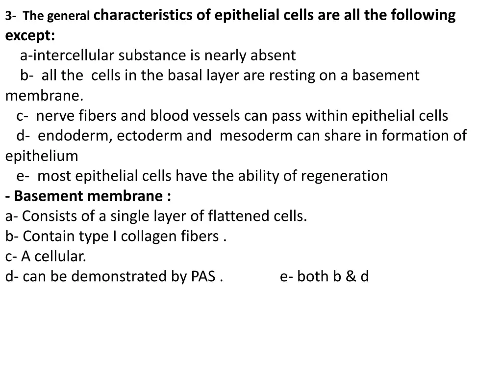 3 the general characteristics of epithelial cells