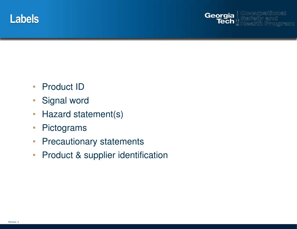 labels
