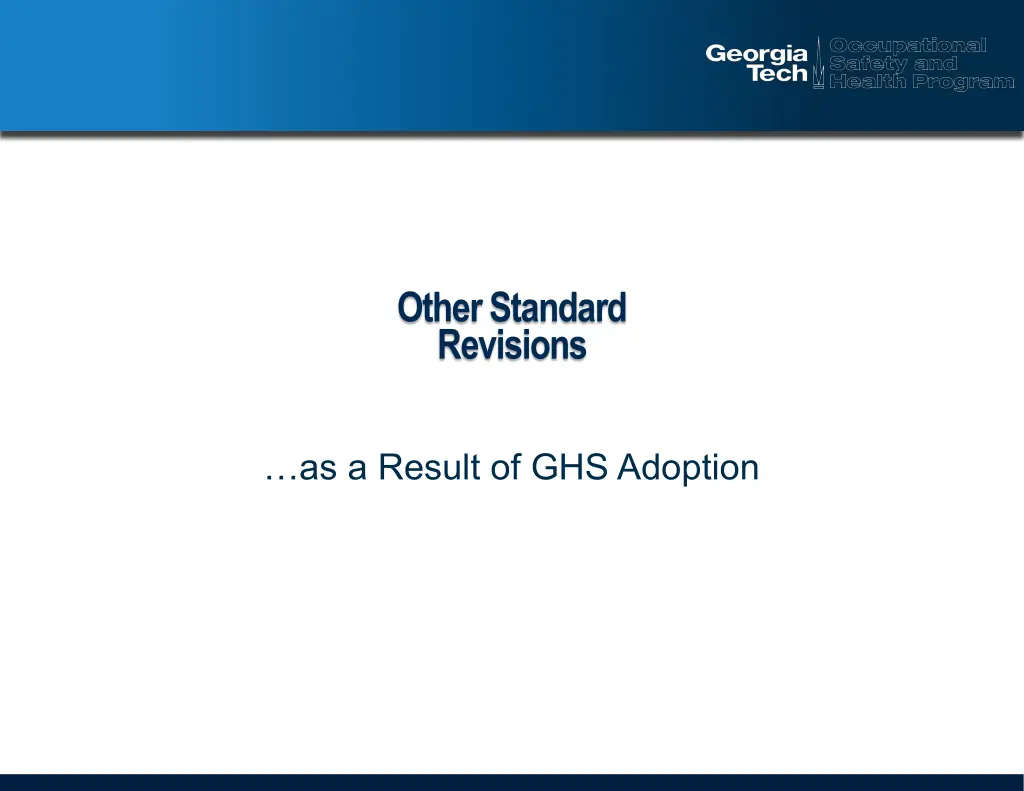 other standard revisions