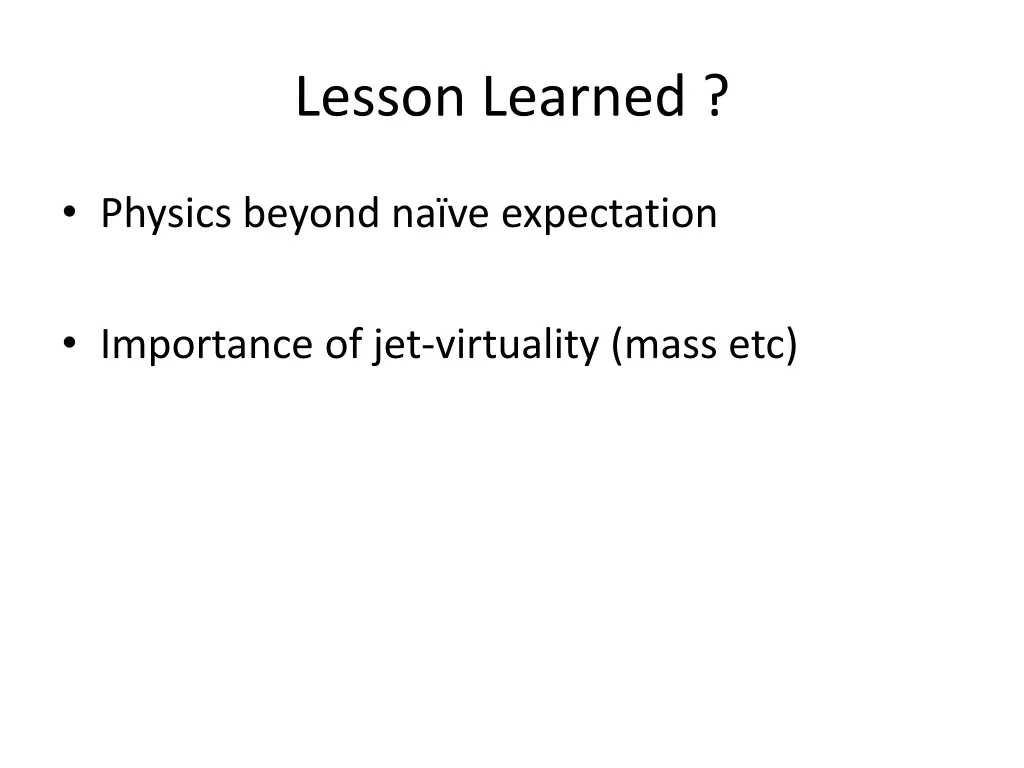 lesson learned