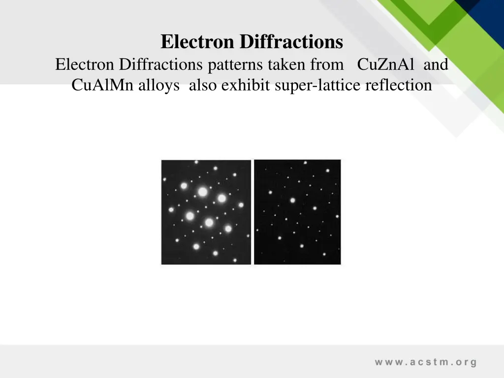 electron diffractions