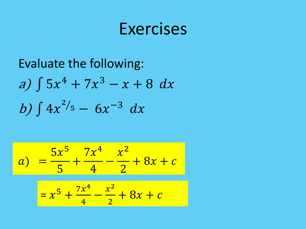 exercises
