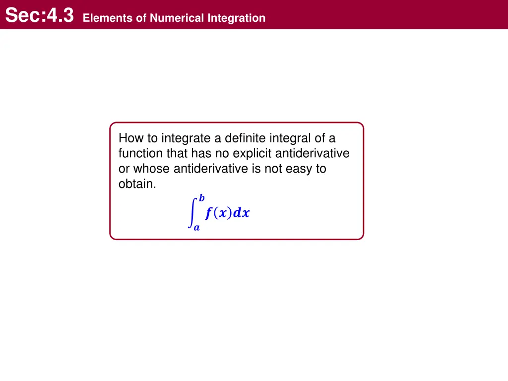 sec 4 3 elements of numerical integration
