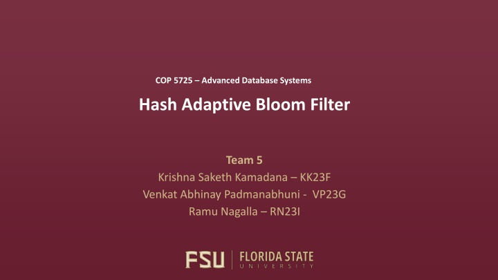 cop 5725 advanced database systems
