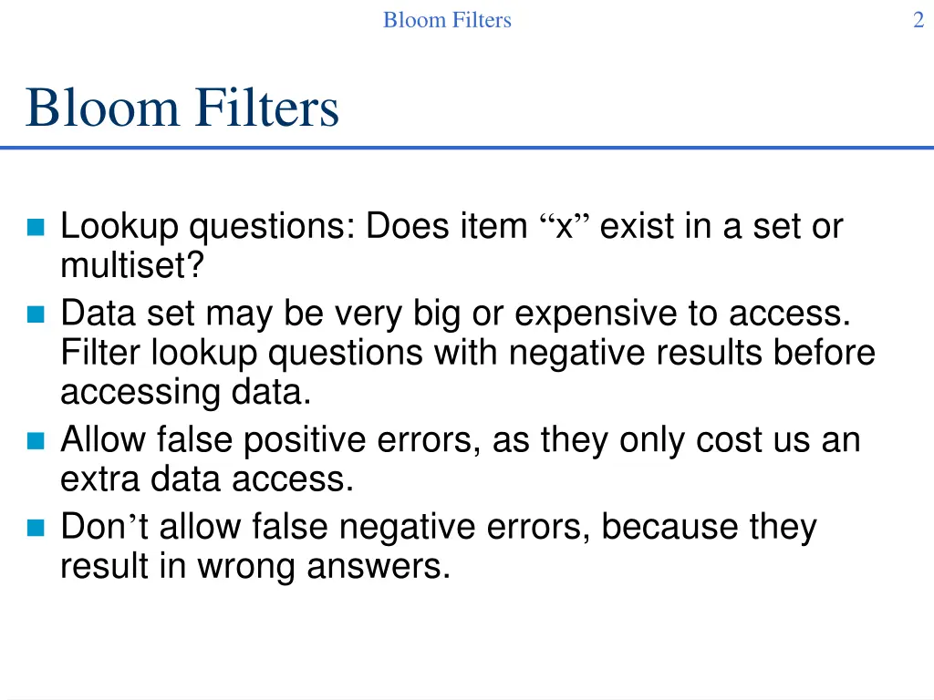 bloom filters 1